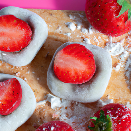 Rezept für Mochi mit Erdbeeren und roter Bohnenpaste (Ichigo Daifuku)