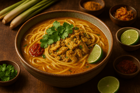 Laksa Johor – Kokosnussfischsuppe mit Spaghetti - RamenHeaven